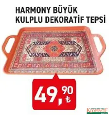 HARMONY BÜYÜK KULPLU DEKORATİF TEPSİ fiyat ve kampanya bilgisi
